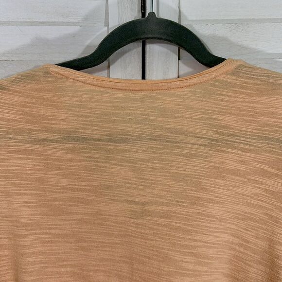 Chico's Slub Tee Size 1 (8) Medium Embroidered Lace Orange - Picture 10 of 13